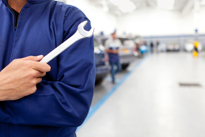 Mechanic with a Wrench